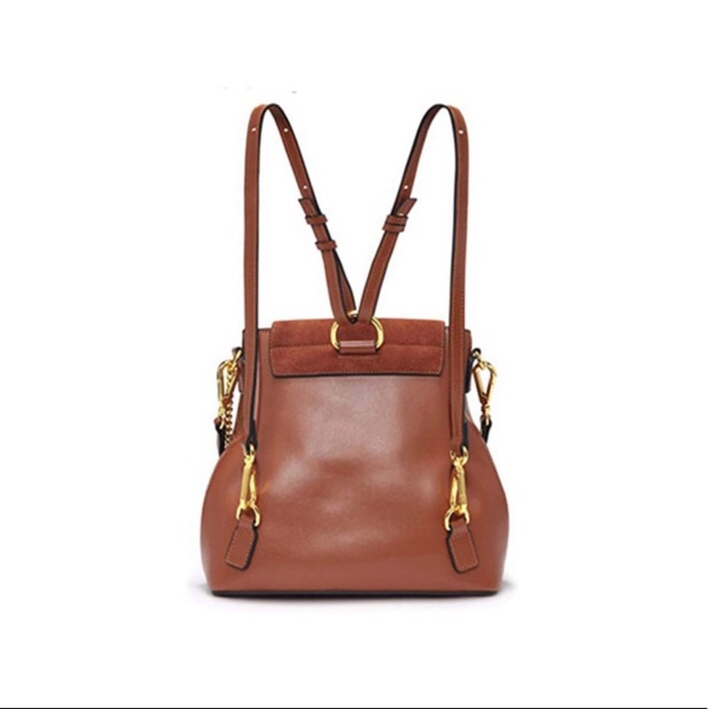 Brown Chain Handbag Backpack - Picture 6 of 10
